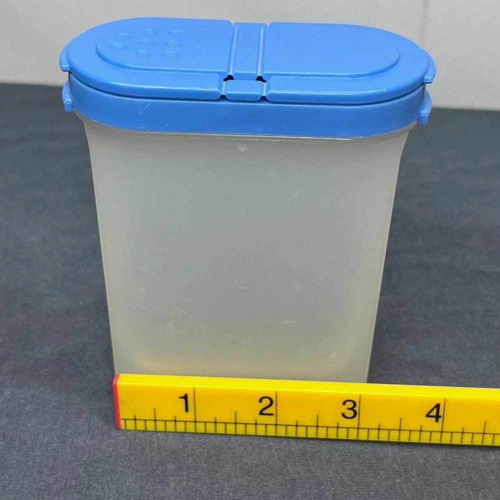 Tupperware Spice Shaker Large Modular Mate Plastic Blue Lid 1846-20 Vintage USA